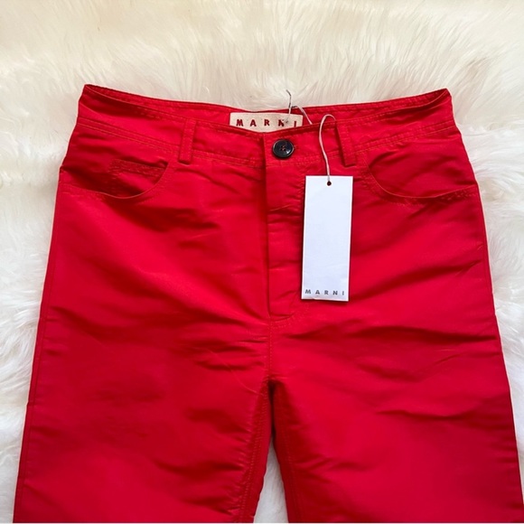 New! Rare MARNI Faille High Waist Wide Cropped Pants - Picture 7 of 11